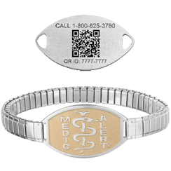 QR Code Stretch Band Medical ID Bracelet